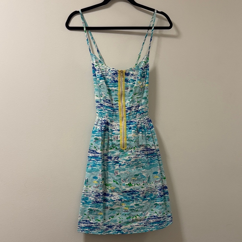 Lilly Pulitzer Blue and Yellow Mini Dress